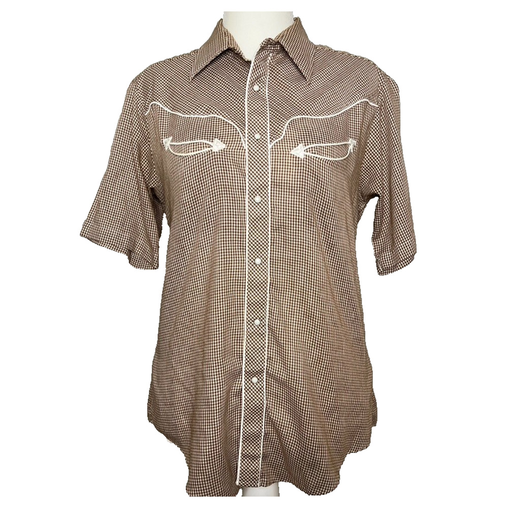 Sundance Career Club Women's Western Top Vtg Large Pearl Snap Embroidered Pocket